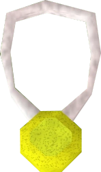 A detailed view of a gold amulet