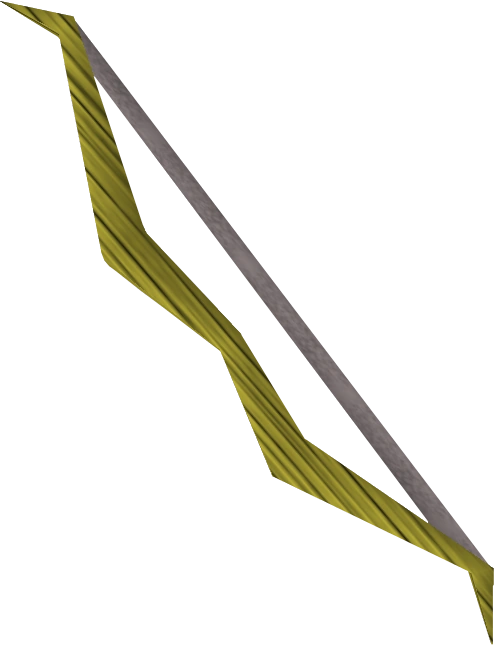 A detailed view of a willow longbow
