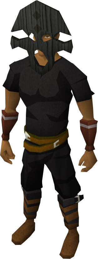 A player wearing a Black mask.