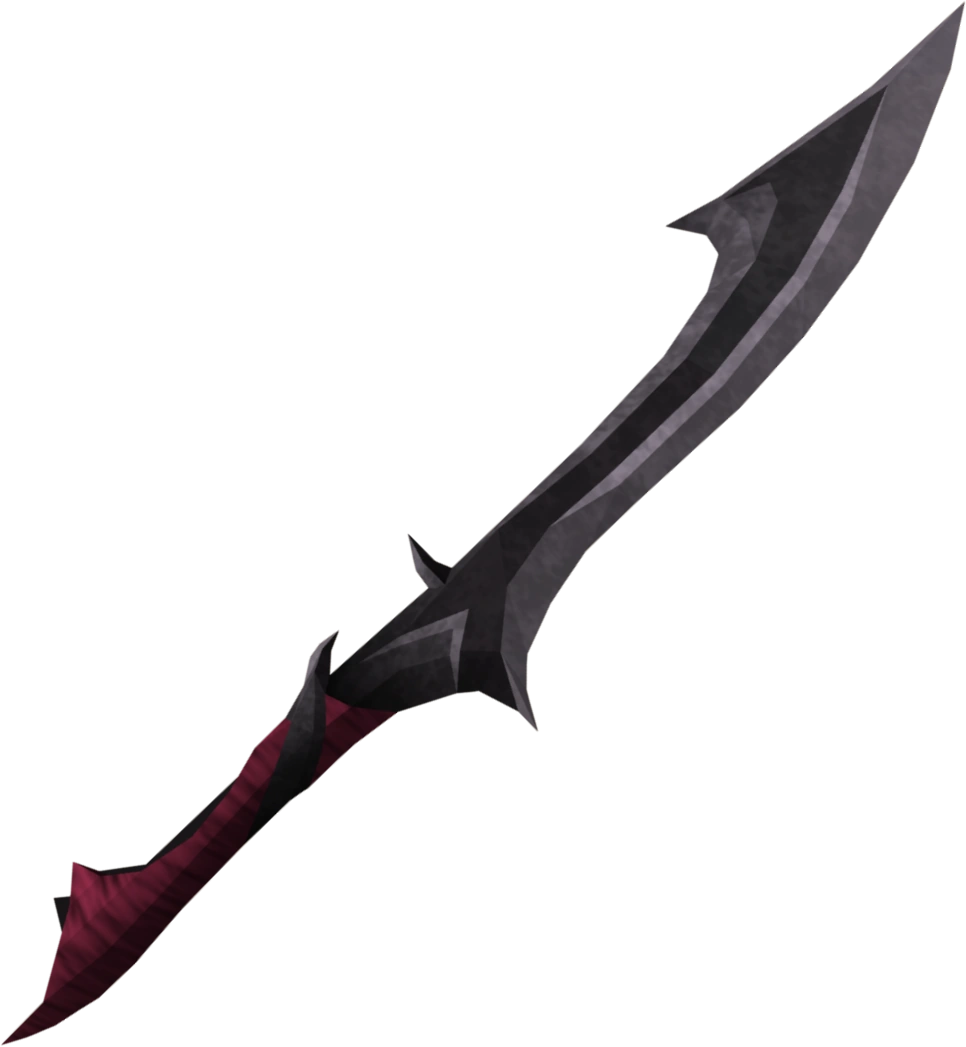 A black scimitar