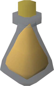 A detailed view of a Zamorak potion.