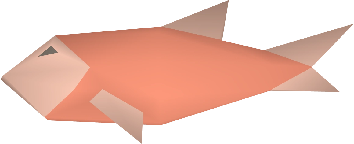A detailed view of a raw salmon