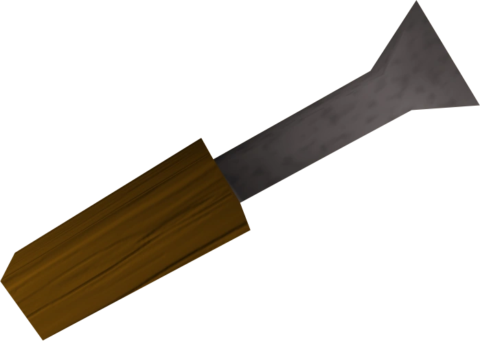 A detailed view of a chisel