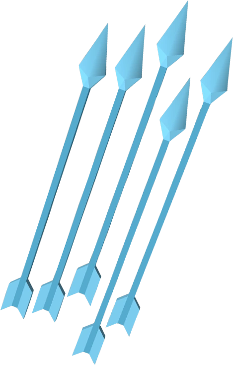 A detailed view of some ice arrows