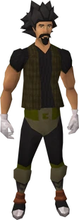 Cooking gauntlets equipped