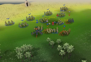 A closeup of Mobilising Armies gameplay.