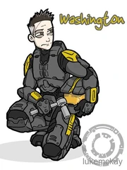 Washington of in a Luke McKay cartoon.
