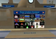 Linden made freebies, Residents could simply touch one of the screens to get the item.