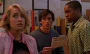 Clark, Chloe and Pete investigate for the paper.