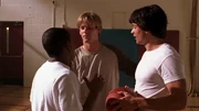 Clark and Pete play pick-up basketball with Whitney.