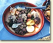 solar-cooked food