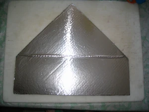 EZ-3 booster — cut, scored, and foiled