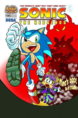 The cover of Sonic the Hedgehog #185