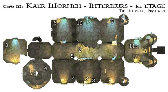 Map M4 - Intérieur de Kaer Morhen, 1er étage