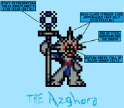 A diagram of an Azghoran priest.
