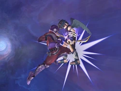 Captain Falcon's forward aerial attack, the Knee Smash.