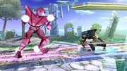 Marth fighting a Red Alloy.