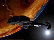A battlecruiser orbiting Tarsonis