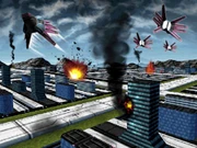The Anglar Forces attacking Corneria City.