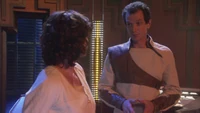 Janus offers his help to an alternate Elizabeth Weir to help save the city so that the future Atlantis Expedition would be saved.