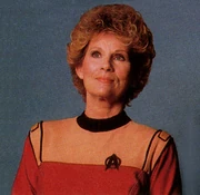 Lieutenant Janice Rand at Starfleet Headquarters in 2286