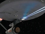 The Enterprise in battle.