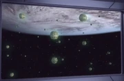 A cloaked Romulan minefield
