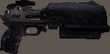 One of Bizzy's twin slugthrower pistols.