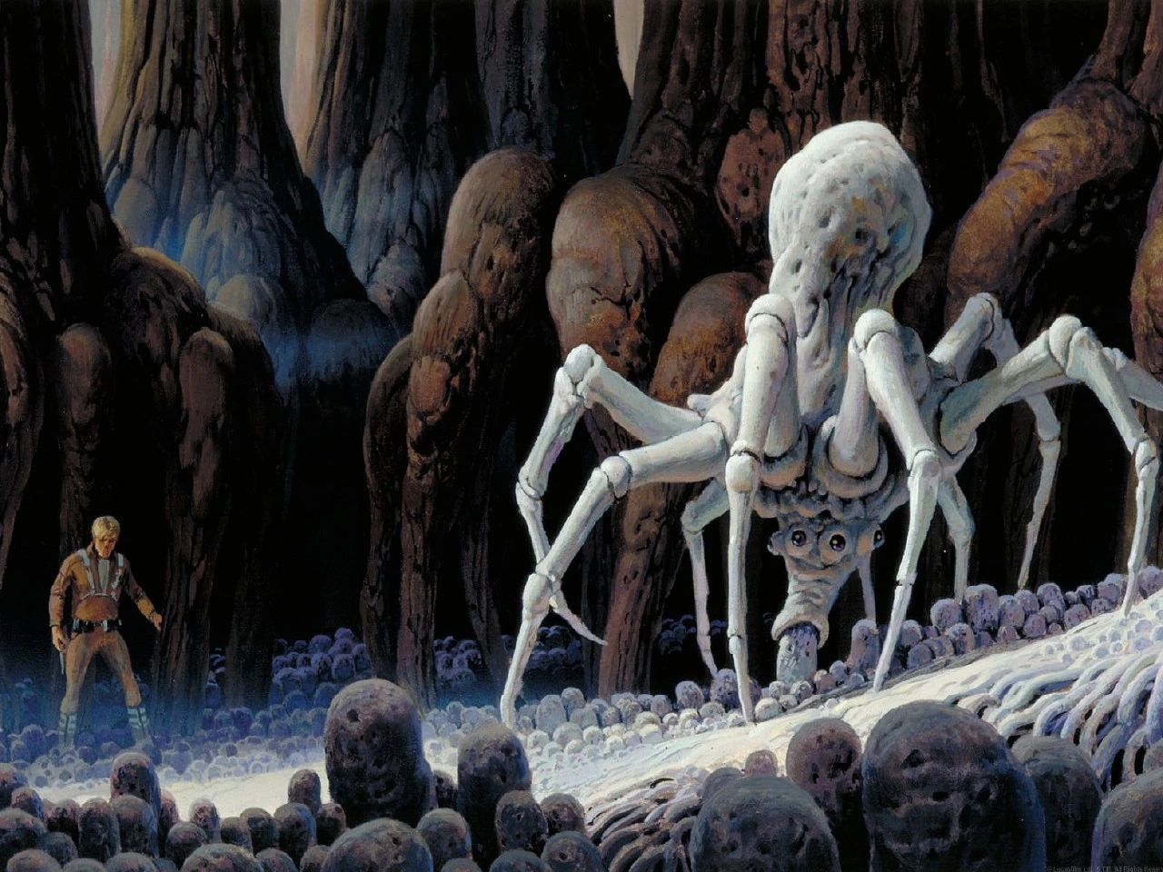 Knobby White Spider