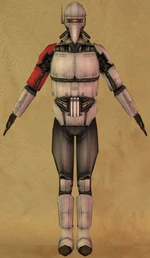 A suit of composite armor.
