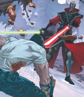 The showdown between Lycan and Darca Nyl.