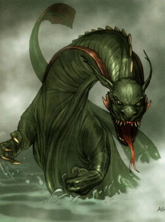 A Dragonsnake in the swamps of Dagobah