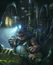 Dexter discovers a Kaminoan saberdart in a mine on Subterrel.