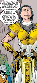 Teta, wearing her trademark armor during the Unification Wars.