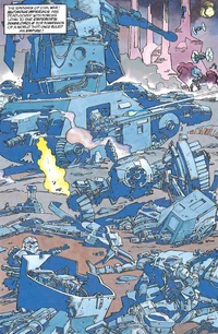 An XR-85 tank droid fights for one of the many Imperial factions.