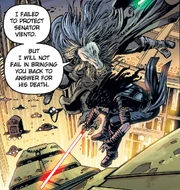 K'Kruhk viciously dueling Quinlan Vos after Viento's assassination.
