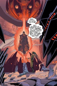 Volfe Karkko in stasis field, discovered by Aayla Secura.