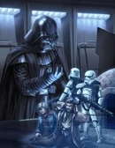 Darth Vader giving the execution orders.