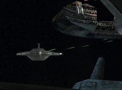 Arrestor stands off against a Lucrehulk-class Droid Control Ship in the Corbantis system.
