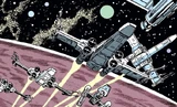 Rebel starfighters take off from Arbra.