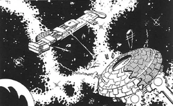Aggressive competition between the Squib needle ship Thrifty and an Ugor Salvage Dreadnought, near Dankayo.