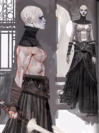 Asajj Ventress concept art in The Art of Star Wars Episode II: Attack of the Clones.