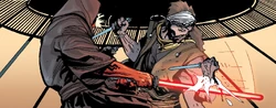 Darth Kruhl uses cho mai against Rikkar-du.