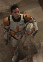Cody with his helmet removed.
