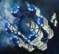 The Outbound Flight, with its cruisers positioned in a ring-shape.