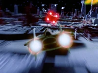 Celchu pilots his A-wing into the Death Star at the Battle of Endor.