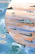 The Imperial Navy over Byss.
