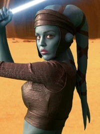 Jedi Knight Aayla Secura, a female Twi'lek.