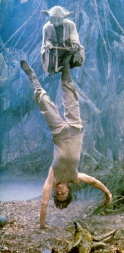 Luke traint op Dagobah