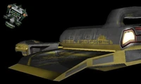 A Rakelli frigate poised to attack Unity One Starbase